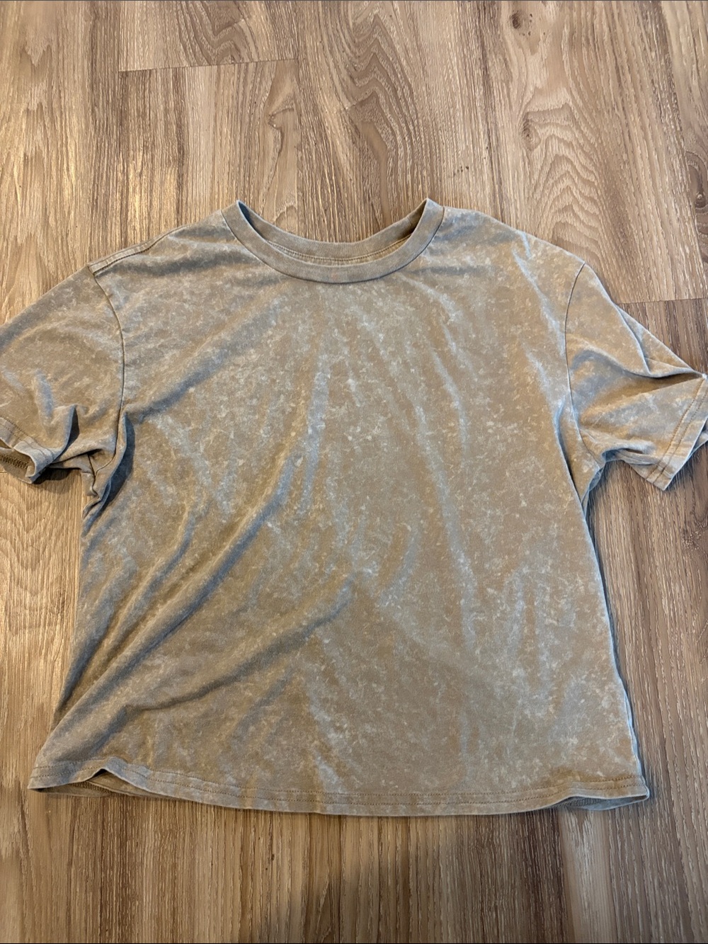 Kids Mineral Wash Crewneck Tee - Light Gray